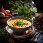 bowl of vegan butternut squash soup